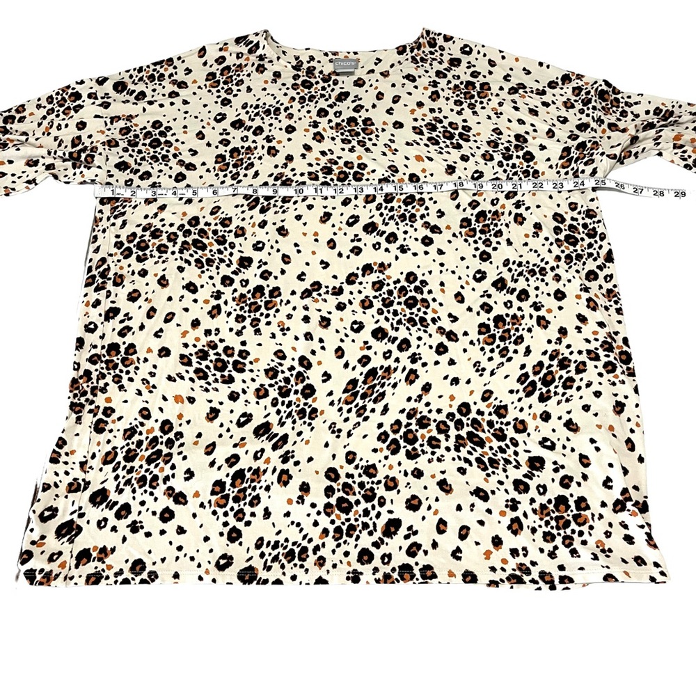 Chico’s Leopard Print Tunic Top Size XL - Picture 9 of 15